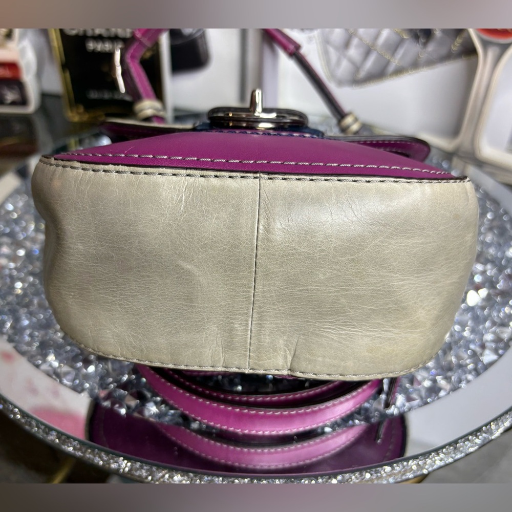 Coach 2012 Legacy Mini Willis colorblock leather crossbody bag EUC - Picture 13 of 17